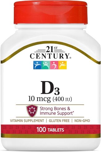 أقراص 21st Century D3، 10000 وحدة دولية، 110 قرص (27504) in Kuwait