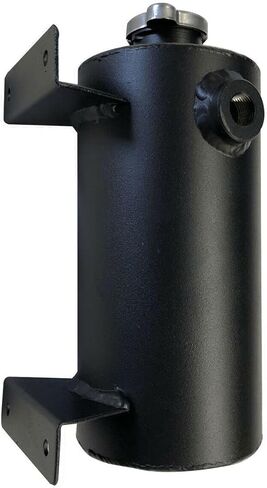 Universal 1.4L Aluminum Expansion Fill Tank Coolant Reservoir Round Style w/cap Black in Kuwait