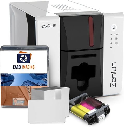 Evolis Zenius 2 Single Sided ID Card Printer & Supplies Bundle Badge Printer in Kuwait