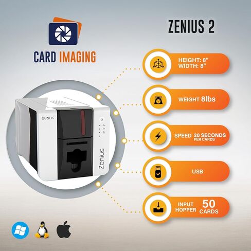 Evolis Zenius 2 Single Sided ID Card Printer & Supplies Bundle Badge Printer in Kuwait