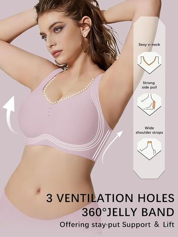 COCOMARTS Jelly Bras for Women No Underwire Full Coverage Push Up Seamless Bralettes Comfortable Supportive Tshirt Bra in Saudi Arabia