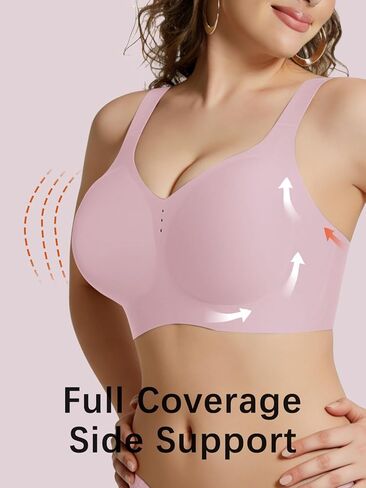 COCOMARTS Jelly Bras for Women No Underwire Full Coverage Push Up Seamless Bralettes Comfortable Supportive Tshirt Bra in Saudi Arabia