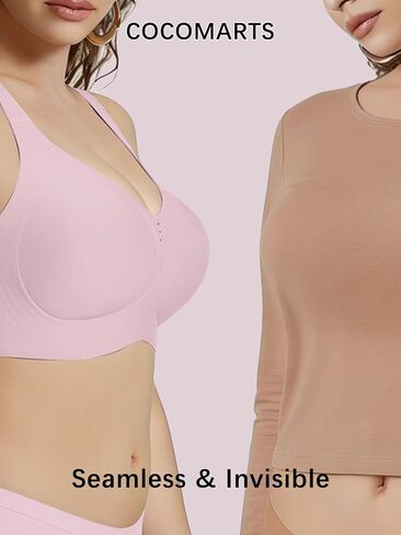 COCOMARTS Jelly Bras for Women No Underwire Full Coverage Push Up Seamless Bralettes Comfortable Supportive Tshirt Bra in Saudi Arabia