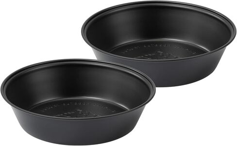 Camping Plates 2pcs Set, Stainless Steel Deep Round Plates, Insulated Dinnerware Cookware, Silver in Kuwait