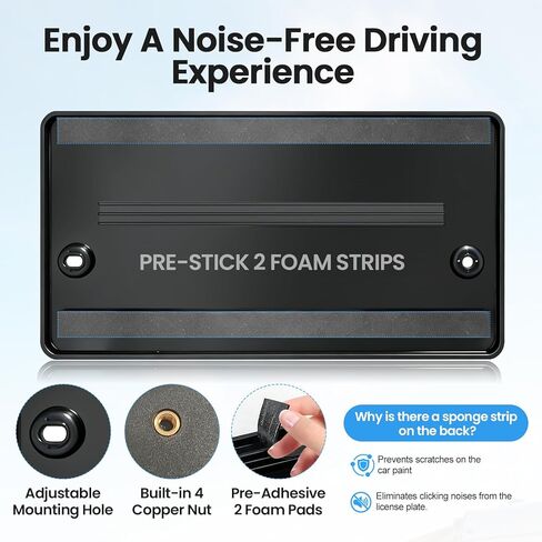 Rear License Plate Bracket Holder Fit for 2012-2025 Audi A3 A4 A5 A6 A7 A8 S4 S5 S6 S7 RS5 RS6 RS7 Q3 Q5 SQ5 Series, Tail Bumper Car Tag Holder Frame Replace with Screws & Wrench in Kuwait