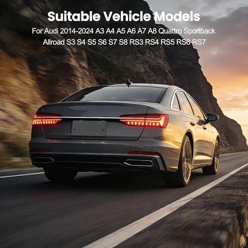 Rear License Plate Bracket Holder Fit for 2012-2025 Audi A3 A4 A5 A6 A7 A8 S4 S5 S6 S7 RS5 RS6 RS7 Q3 Q5 SQ5 Series, Tail Bumper Car Tag Holder Frame Replace with Screws & Wrench in Kuwait