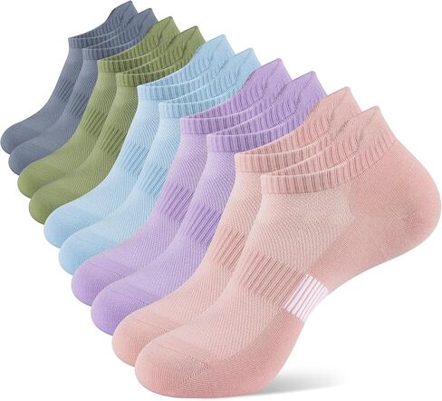 Socks for Women Ankle Athletic Socks Cotton Cozy Casual Womens Low Cut Socks 5 Pairs in Saudi Arabia