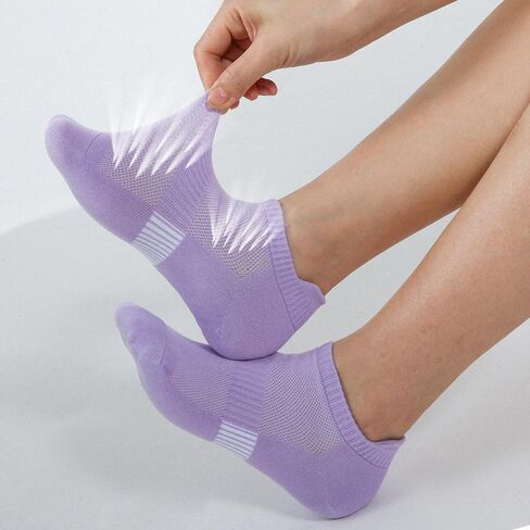 Socks for Women Ankle Athletic Socks Cotton Cozy Casual Womens Low Cut Socks 5 Pairs in Saudi Arabia