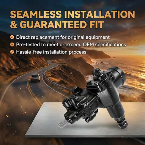 PartsFlow Power Steering Gear Box Assembly Compatible with Chevrolet Silverado 1500, Suburban, Tahoe, Avalanche, GMC Sierra 1500, Yukon XL, Cadillac Escalade 1999-2007 in Kuwait