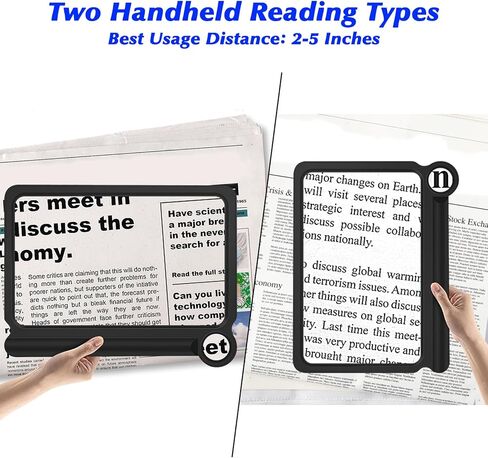 30X 6X Handheld Magnifying Glass, Large Magnifying Glass for Reading, Magnifier Sheet Lightweight Full Book Page Viewing Area, Perfect Magnifiers for Reading Small Prints and Low Vision Seniors in Kuwait