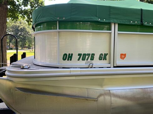 Boat Registration Numbers (Two Decals) Custom State Registration Stickers/Vinyl Boat Decal Graphics Pair 2CL (Solid Colors + Drop Shadow) in Kuwait