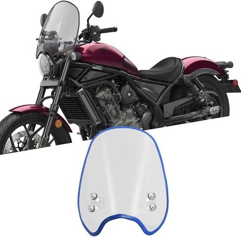 for Rebel1100 REBEL1100T/DCT CMX1100 CM CMX 1100 Motorcycle Adjustable Windshield Fairing Guide Protector air Spoiler Rebel 1100 Motorcycle Accessories (Smoke Gray,White) in Kuwait