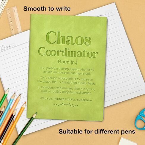 Employee Appreciation Gifts Notebook, Thank You Gifts for Boss Colleagues Coworkers, Chaos Coordinator Definition Writing Journal Notebook-Green in Saudi Arabia
