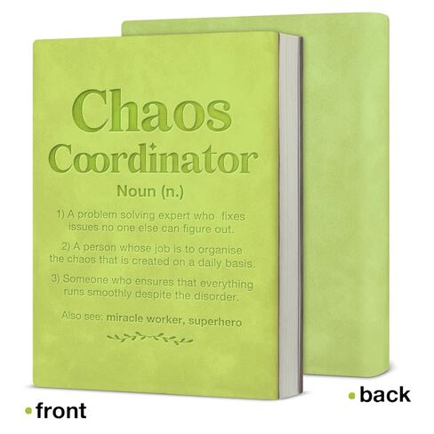 Employee Appreciation Gifts Notebook, Thank You Gifts for Boss Colleagues Coworkers, Chaos Coordinator Definition Writing Journal Notebook-Green in Saudi Arabia