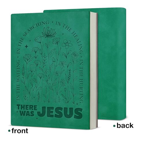Christian Floral Notebook for Women Bible Verse There Was Jesus Journal Religious Christian Gifts for Coworker Friend-Dark Green in Saudi Arabia
