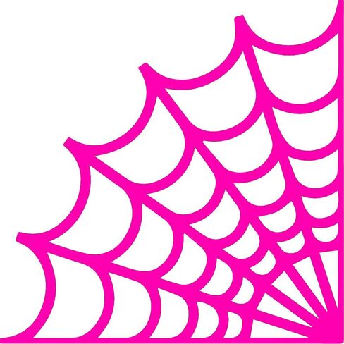 Angdest Corner Web Spider (Pink) (Set of 2) Premium Waterproof Vinyl Decal Stickers for Laptop Phone Accessory Helmet Car Window Bumper Mug Tuber Cup Door Wall Decoration in Saudi Arabia