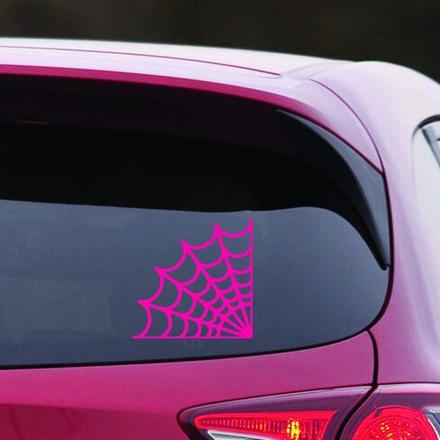 Angdest Corner Web Spider (Pink) (Set of 2) Premium Waterproof Vinyl Decal Stickers for Laptop Phone Accessory Helmet Car Window Bumper Mug Tuber Cup Door Wall Decoration in Saudi Arabia
