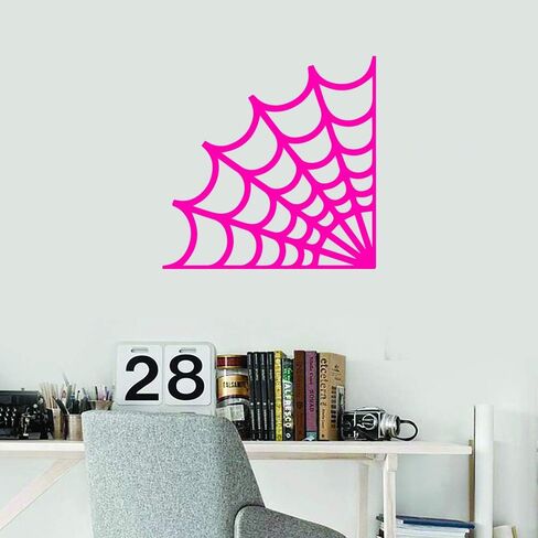 Angdest Corner Web Spider (Pink) (Set of 2) Premium Waterproof Vinyl Decal Stickers for Laptop Phone Accessory Helmet Car Window Bumper Mug Tuber Cup Door Wall Decoration in Saudi Arabia