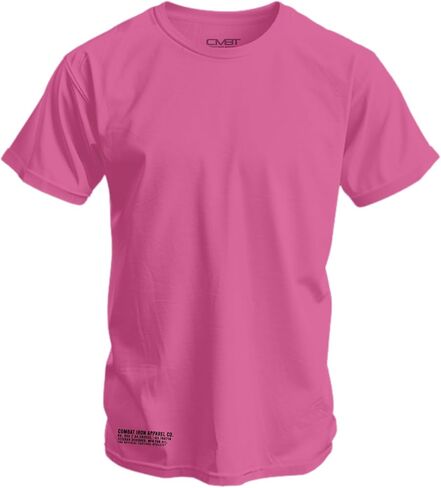Combat Iron Men’s Basic Solid T-Shirt | Premium Cotton-Poly Blend Tee | Athletic Fit, Tagless Comfort in Saudi Arabia