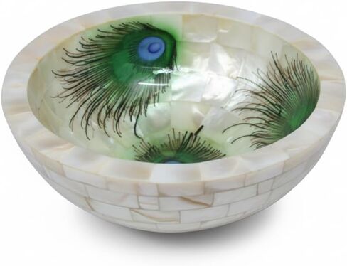 Wonderlist Handicrafts Mother of Pearl إكسسوارات الحمام مجموعة الحمام المصممة 100% حامل معجون الأسنان مصنوع يدويًا / موزع الصابون / طبق الصابون (طبق الصابون I) in Kuwait