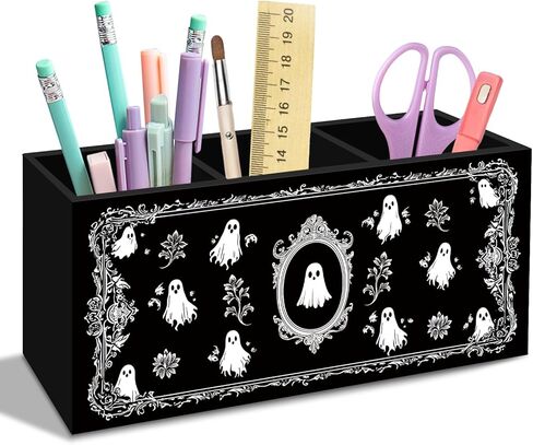 Cute Ghosts Pen Pencil Holder for Desk, Witchy Gothic Ghost Office Desk Accessories, Halloween Spooky Ghosts Pen Holders Organizer for Home Office Classroom Bathroom in Kuwait