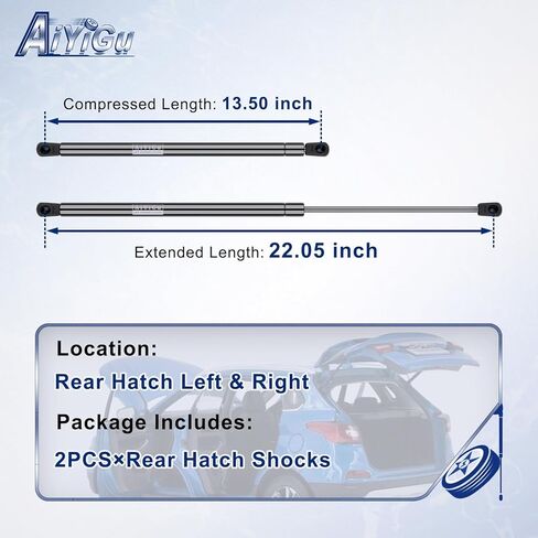 PM3826 Rear Hatch Shocks Struts Lift gate Supports Gas Springs Compatible with 2015 2016 2017 Hyundai Santa Fe, Pack of 2 PCS,Replace 67176 in Saudi Arabia