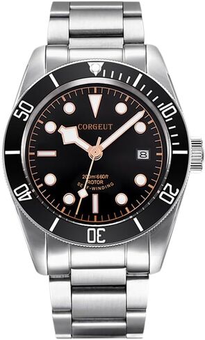 ساعة Corgeut 6009-C ميكانيكية أوتوماتيكية فاخرة للرجال من كريستال الياقوت - وظيفة تاريخ 3 عقارب، ساعة عمل مقاومة للماء 10 بار - ساعة يد كلاسيكية ذاتية الملء للعمل والملابس الكاجوال in Kuwait