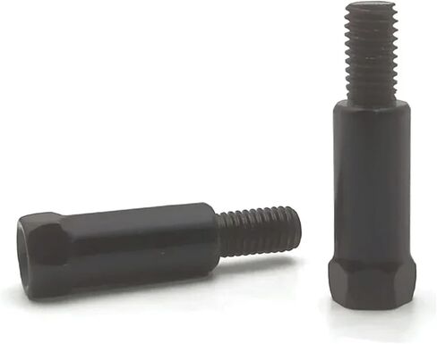 Longer Extension Black Motorcycle Rear Mirror Adapter M8 8mm M10 10mm Anti clockwise Right Left Hand Thread distintivo(L-L(M10)) in Saudi Arabia