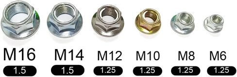 5pcs Motorcycle Flywheel Nut M6 M8 M10 M12 M14 M16 Front Middle Rear Shaft Nut for GY6 Scooter distintivo(M14) in Saudi Arabia