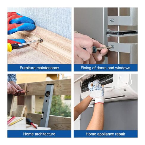 مجموعة متنوعة من مسامير التنصت الذاتية NINDEJIN M3.5، براغي خشبية مجلفنة من الصلب الكربوني، 282 قطعة من مسامير الخشب ذات الرأس المسطح ذات الرأس المتقاطع مع دفعة متقاطعة الرأس in Kuwait