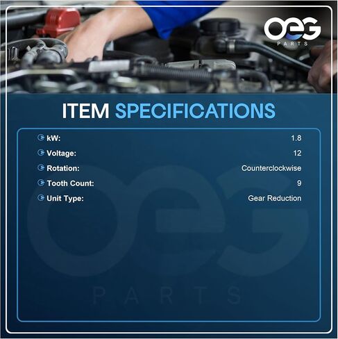 OEG Parts New Starter Compatible with RUGGERINI, VM Engines 0001109029, 0001110018, 0001110033, 0-001-115-042, 50316400, SBO0254, 41024195 in Kuwait