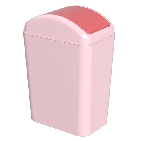 4.5 Gallon Plastic Trash Can with Lid, Plastic Swing Top Garbage Bin, Blue in Saudi Arabia