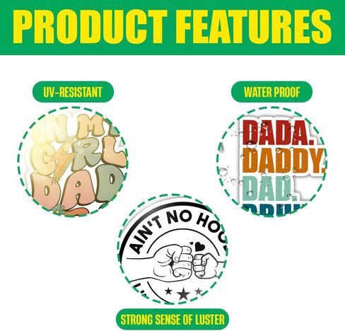 (3pcs) [3"x3"] in My Girl Dad Era Stickers Daddy Dad Sticker, Gift for Papa Father's Day Gifts Decorations Waterproof Vinyl Decal for Car Truck Laptop Windows Water Bottle Helmet Toolbox in Saudi Arabia