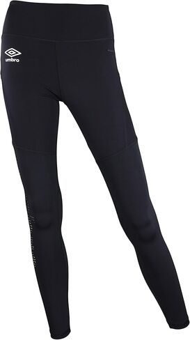 Umbro Women's Active Zip Leggings, Black/White Large in Saudi Arabia