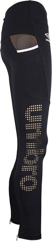 Umbro Women's Active Zip Leggings, Black/White Large in Saudi Arabia