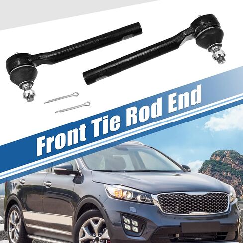 X AUTOHAUX 2pcs Front Outer Tie Rod End Links Kit Suspension Steering Tie Rod End ES800035 S800055 for Hyundai Veracruz Santa Fe 2007-2012 for Kia Sorento 2011-2013 in Saudi Arabia
