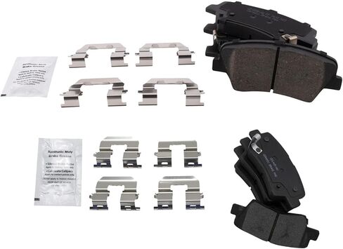 Front and Rear Brake Pad Set Ceramic Compatible with 2011-2016 Hyundai Elantra 2013-2014 Elantra Coupe 2013-2016 Elantra GT 2012-2015 Veloster 2014-2016 Kia Forte Forte Koup 2015-2016 Forte5 in Saudi Arabia