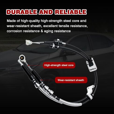 Manual Transmission Shift Cable Compatible with Toyota Corolla (ZRE120) MT 2004 2005 2006 2007 2008 2009 2010 2011 2012 2013 2014 2015 2016 2017 Replace For 33820-02630 in Saudi Arabia