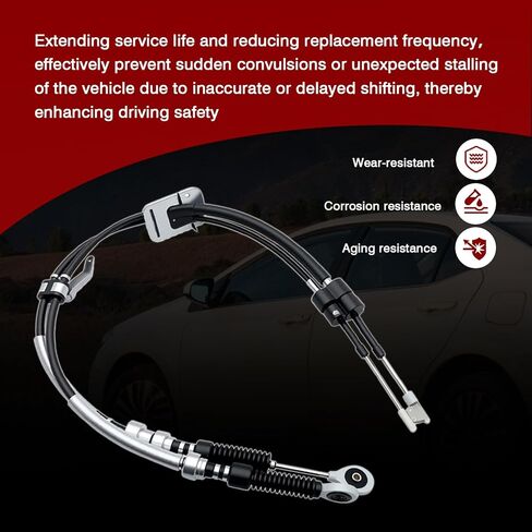 Manual Transmission Shift Cable Compatible with Toyota Corolla (ZRE120) MT 2004 2005 2006 2007 2008 2009 2010 2011 2012 2013 2014 2015 2016 2017 Replace For 33820-02630 in Saudi Arabia