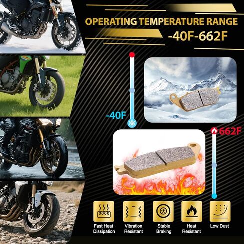 وسادات فرامل أمامية وخلفية شبه معدنية متوافقة مع Yamaha FJR1300 FJR 1300 2006-2018 XV1900 XV 1900 A Midnight Star 2011-2016 أداء عالٍ، مقاومة للحرارة، ضوضاء منخفضة FA423F FA319R in Saudi Arabia