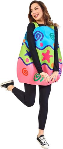 Easter Egg Costume for Adults, Cute Funny Colorful Cosplay Outfits for Unisex Adult, One Size in Kuwait
