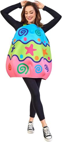 Easter Egg Costume for Adults, Cute Funny Colorful Cosplay Outfits for Unisex Adult, One Size in Kuwait