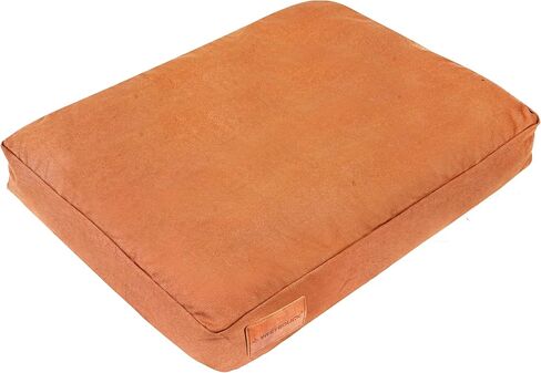 Durable & Comfortable Canvas Dog Bed Cover Only, Premium Quality Water-Repellent Coating & Dirt Resistance, Removable & Washable Outer Cover w/Zippers (Large- Tan Cover) in Saudi Arabia