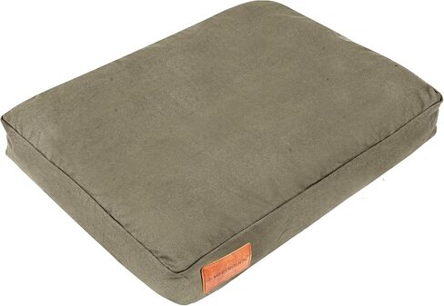 Durable & Comfortable Canvas Dog Bed Cover Only, Premium Quality Water-Repellent Coating & Dirt Resistance, Removable & Washable Outer Cover w/Zippers (Large- Tan Cover) in Saudi Arabia