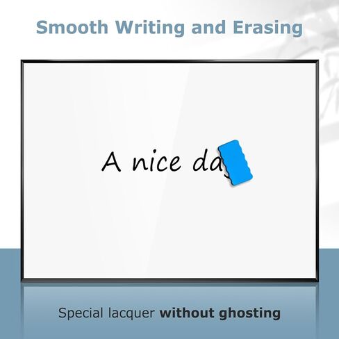 Large Dry Erase White Board, 36'' x 24'', Wall Hanging Magnetic Whiteboard for Home Office School Kitchen, Black Aluminum Frame in Kuwait