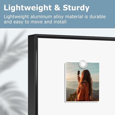 Large Dry Erase White Board, 36'' x 24'', Wall Hanging Magnetic Whiteboard for Home Office School Kitchen, Black Aluminum Frame in Kuwait