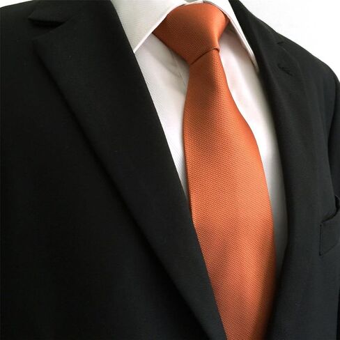 S&W SHLAX&WING Solid Color Orange Skinny Neckties Silk Ties for Men Slim 2.36 inches in Saudi Arabia