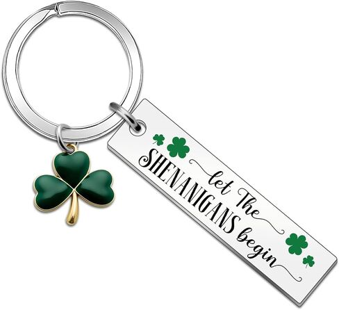 St Patricks Day Keychain St Patricks Day Accessories Shamrock Keychain Irish Gifts for Women Men St Patricks Day Decorations Shamrock Accessories for Friends Family Coworkers in Saudi Arabia