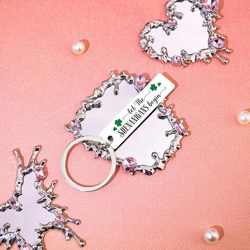 St Patricks Day Keychain St Patricks Day Accessories Shamrock Keychain Irish Gifts for Women Men St Patricks Day Decorations Shamrock Accessories for Friends Family Coworkers in Saudi Arabia