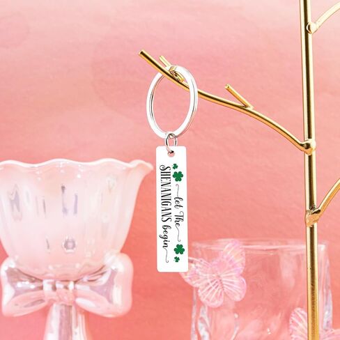 St Patricks Day Keychain St Patricks Day Accessories Shamrock Keychain Irish Gifts for Women Men St Patricks Day Decorations Shamrock Accessories for Friends Family Coworkers in Saudi Arabia